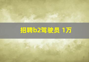 招聘b2驾驶员 1万